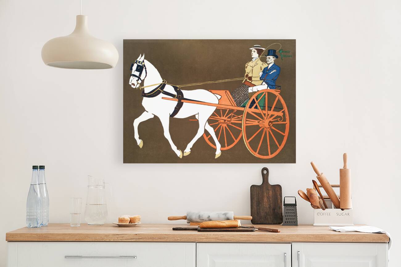 Women in Carriage ca. 1890-1907 by Edward Penfield Reproduction