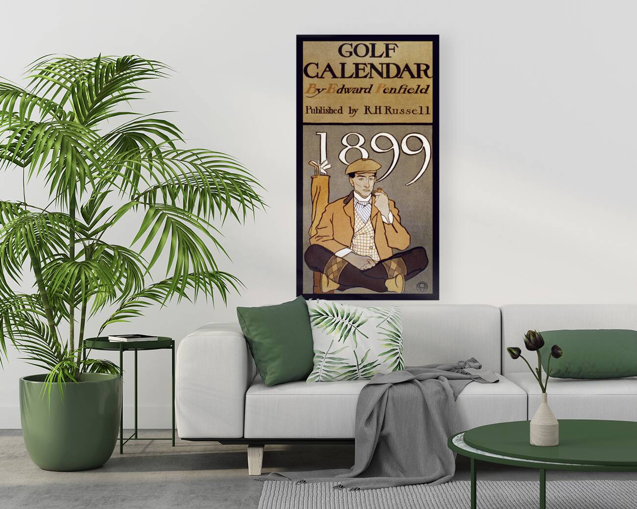 Golf Calendar 1899 by Edward Penfield Reproduction