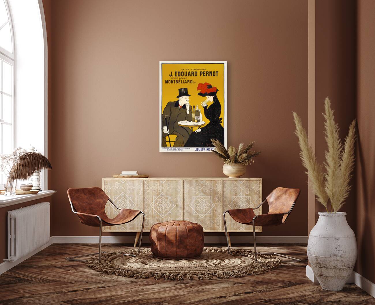 Man and woman at a cafe 1900 by Leonetto Cappiello Reproduction