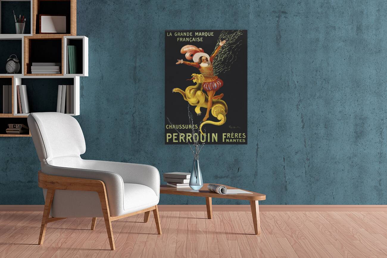 Chaussures Perrouin freres Nantes: La grande marque francaise 1909 by Leonetto Cappiello Reproduction