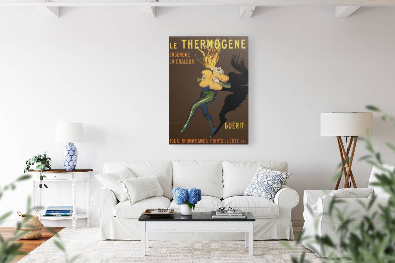 Le Thermogene: Engenore la chaleur et guérit toux rhumatismes points de cote etc. 1909 by Leonetto Cappiello Reproduction