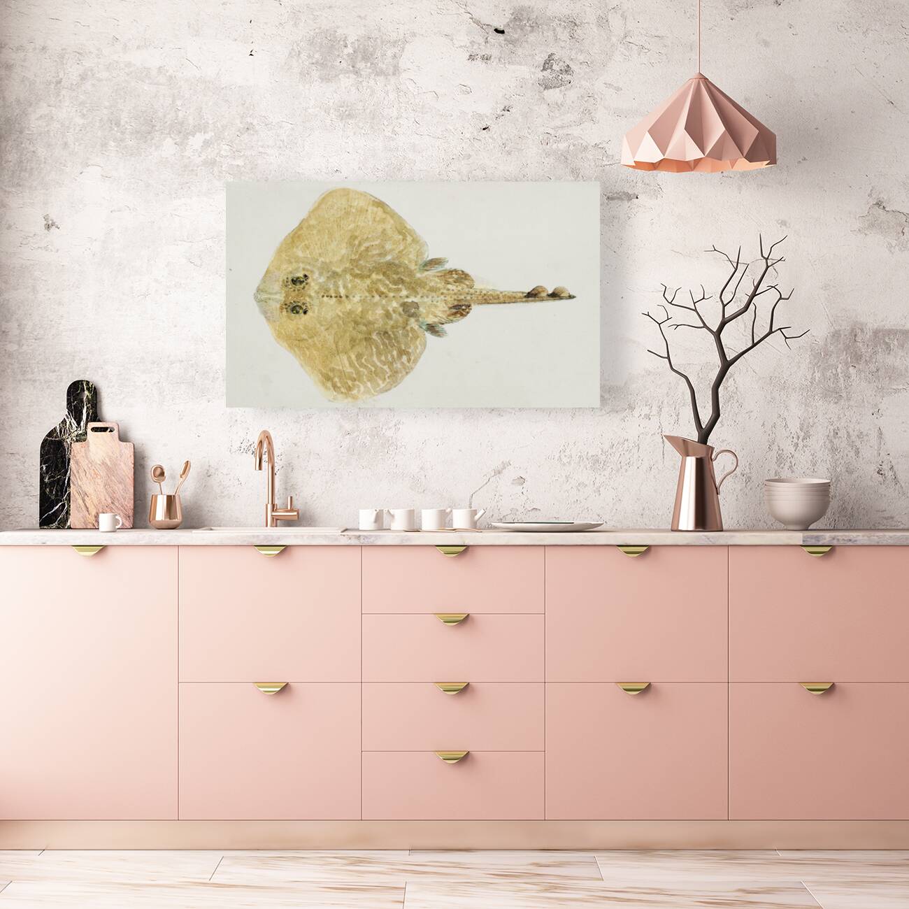 Antique fish sardinops neopilchardus pilchard South Pacific Fishes by Frank Edward Clarke 1849-1899.  Reproduction