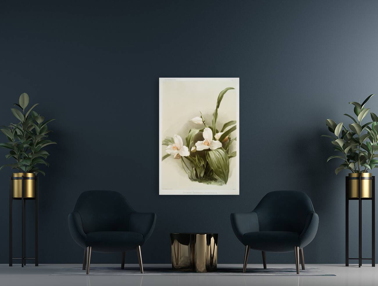 Lycaste skinnerii armeniaca from Reichenbachia Orchids 1888-1894 illustrated by Frederick Sander 1847-1920.  Reproduction