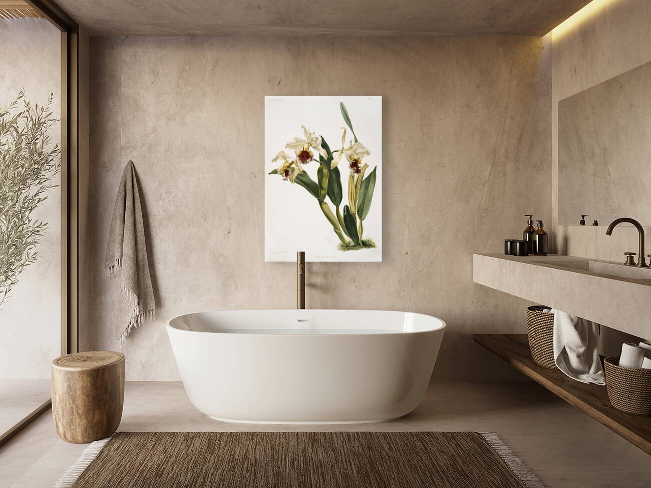 Cattleya rex from Reichenbachia Orchids 1888-1894 illustrated by Frederick Sander 1847-1920.  Reproduction