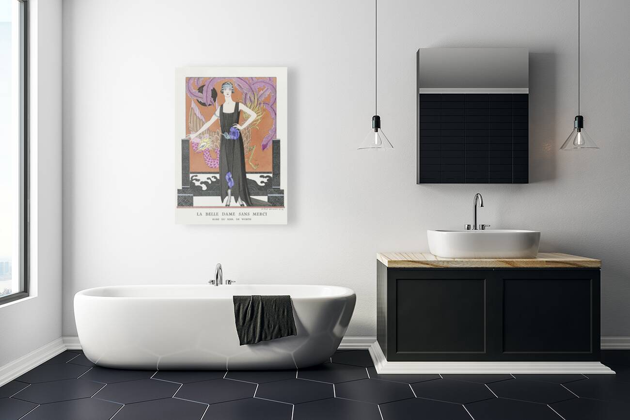 La belle dame sans merci: Robe du soir de Worth 1921 fashion illustration  by George Barbier.  Reproduction