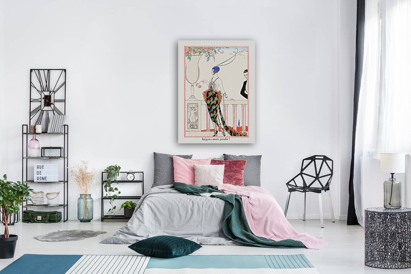 Laissez-moi-feule! from Les Feuillets dArt 1919 fashion illustration by George Barbier. Reproduction