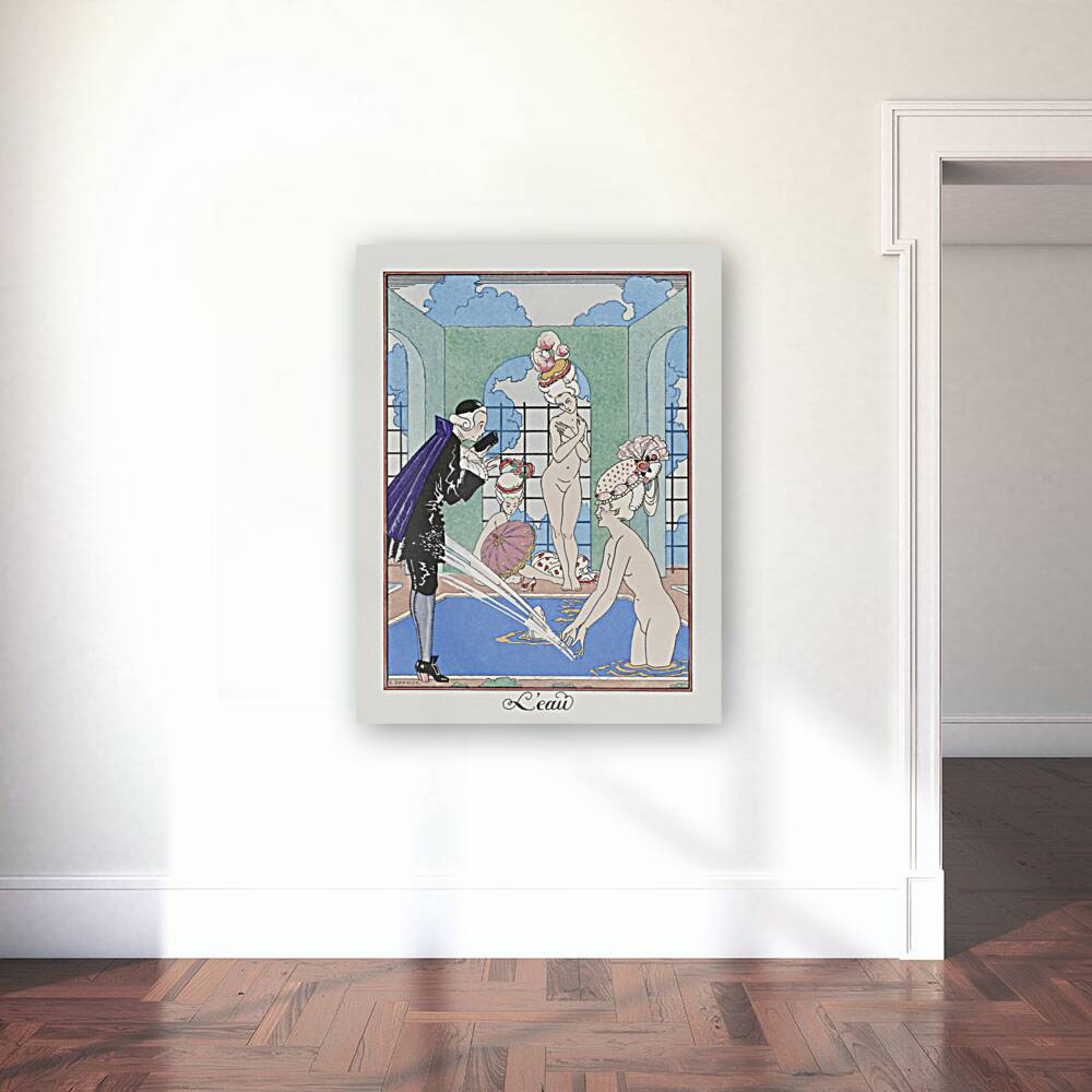 LEau 1917-1920 fashion illustration  by George Barbier.  Reproduction