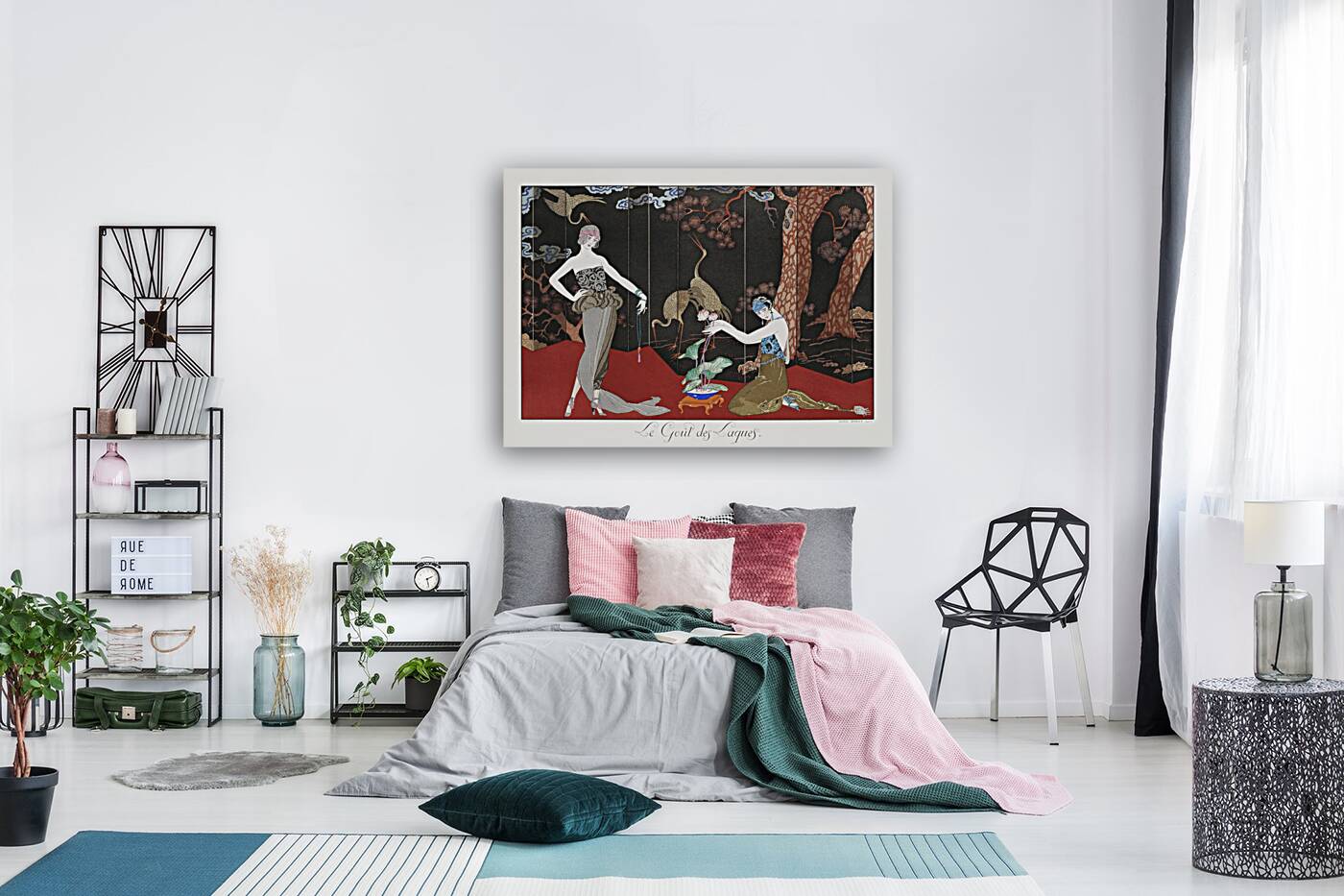 Le Gout des Laques 1920 fashion illustration  by George Barbier. Reproduction