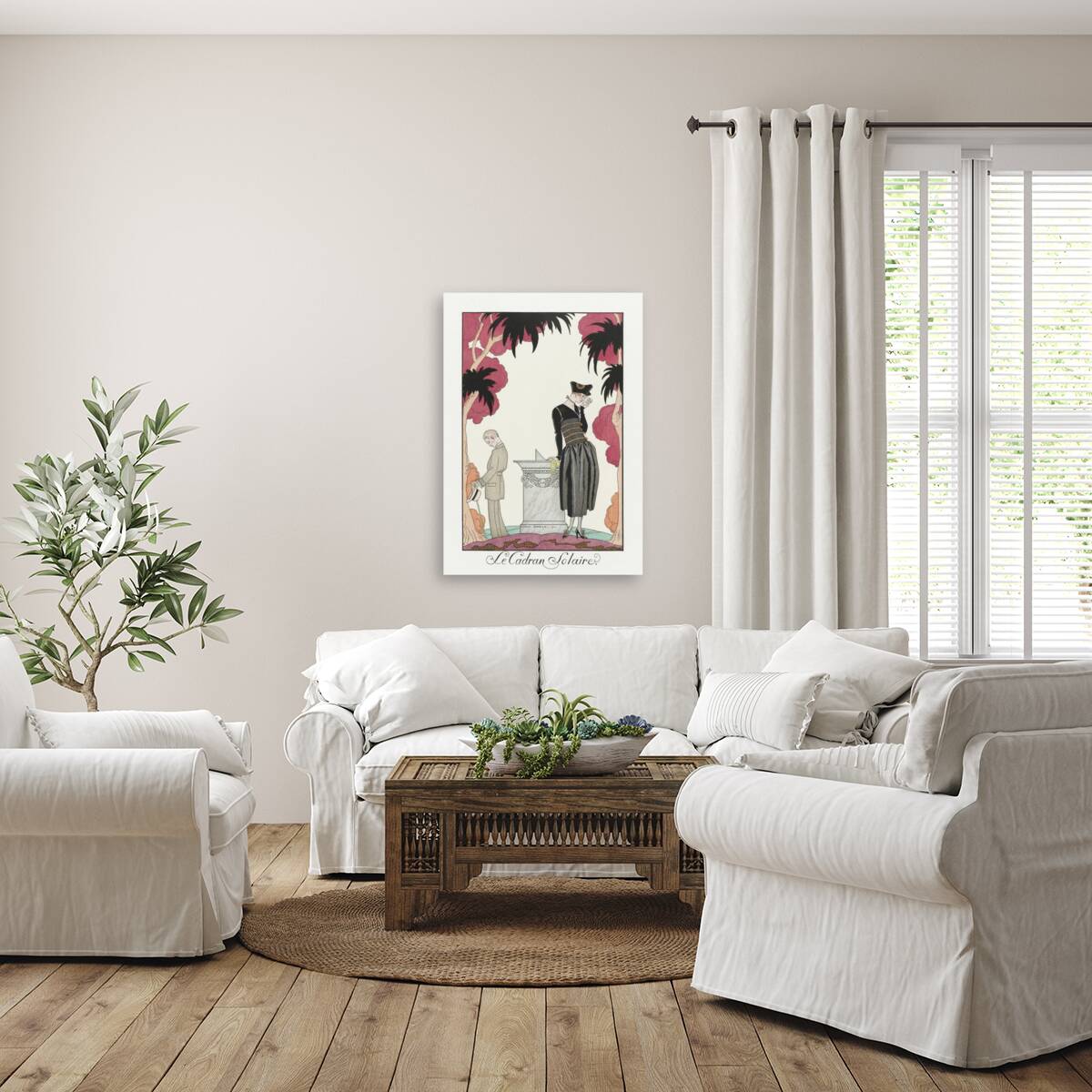 Le Cadran Solaire 1922 fashion illustration  by George Barbier.  Reproduction