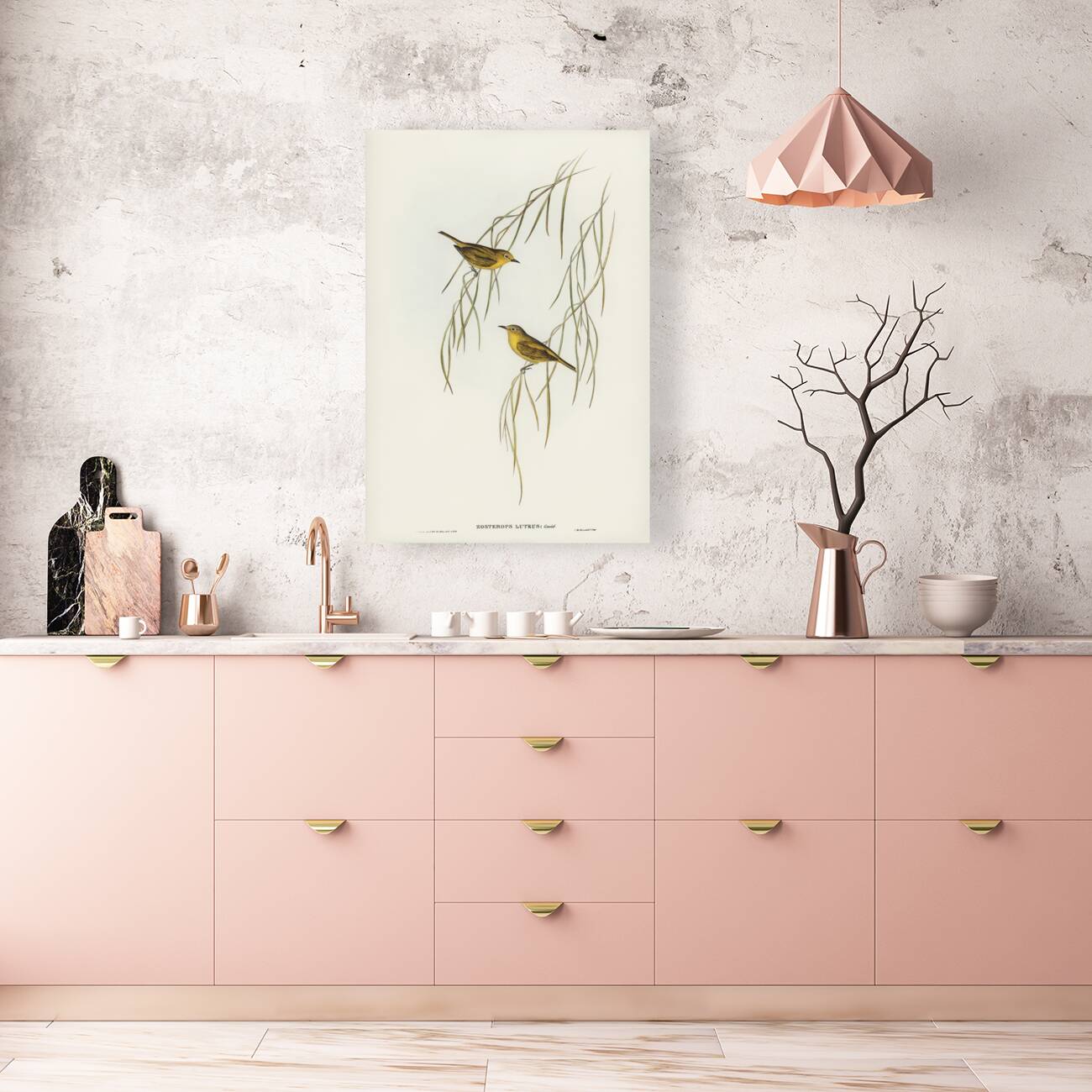 Yellow Zosterops Zosterops lutcus illustrated by Elizabeth Gould 1804–1841 for John Gould’s 1804-1881 Birds of Australia  Reproduction