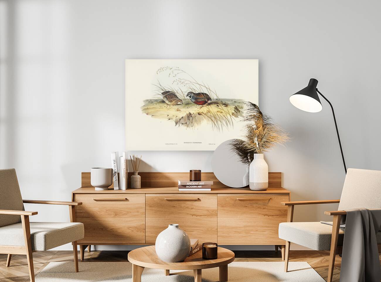 Chinese Quail Synoicus Chinensis illustrated by Elizabeth Gould 1804–1841 for John Gould’s 1804-1881 Birds of Australia  Reproduction