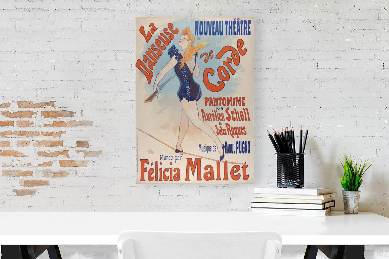 La danseuse de corde 1891 Poster by Jules Chéret Reproduction