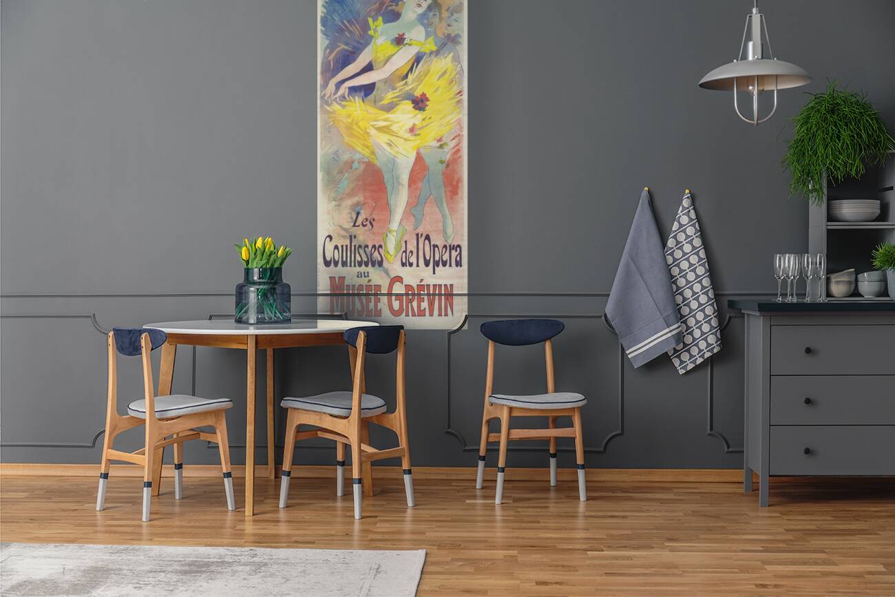 Coulisses de l’opera au Musée Grévin 1891 Poster by Jules Chéret Reproduction