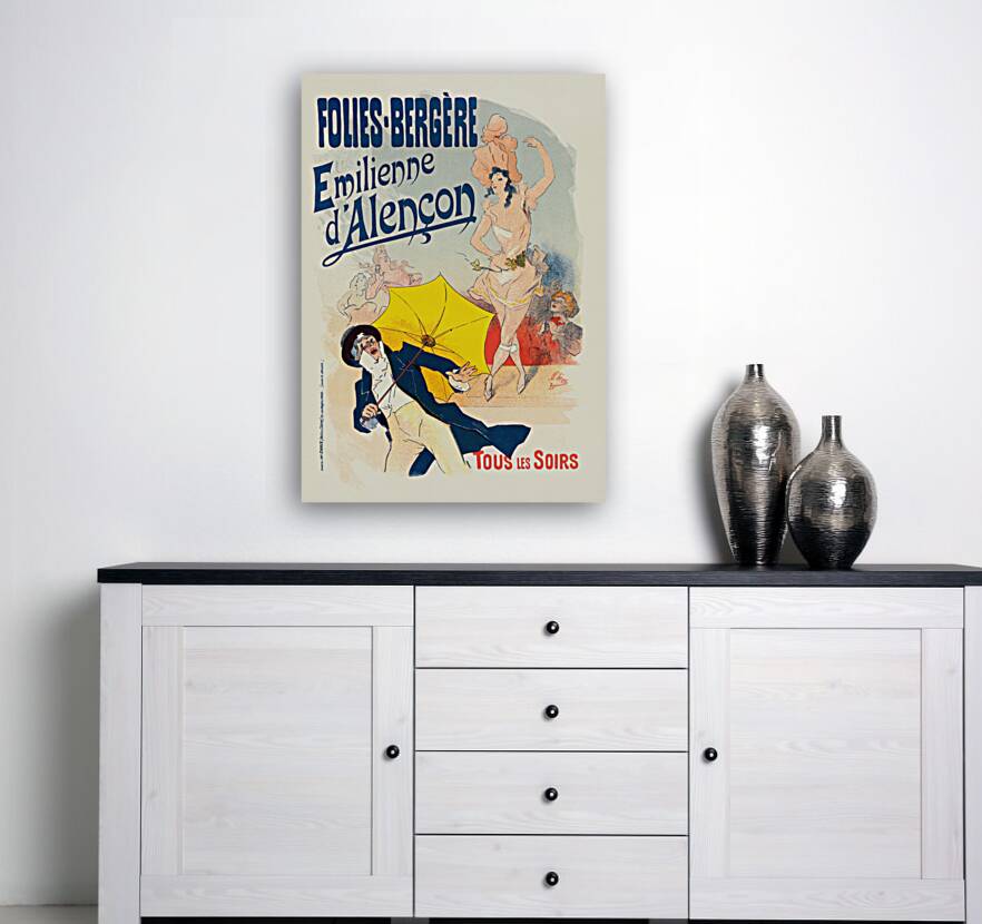 Émilienne D’alençon 1898 Poster by Jules Chéret Reproduction