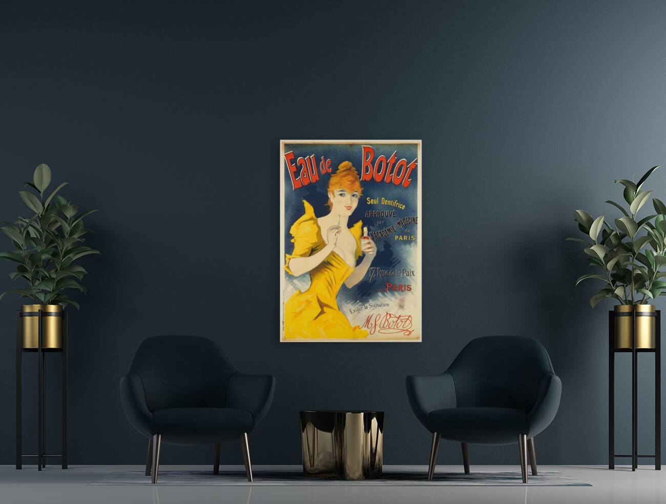 Eau De Botot 1896 Poster by Jules Chéret Reproduction