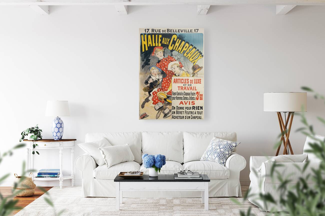 Halle Aux Chapeaux 1888 Poster by Jules Chéret Reproduction