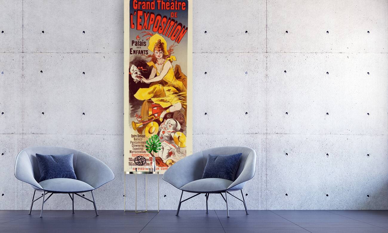 Grand Théâtre De L’exposition 1900 Poster by Jules Chéret Reproduction