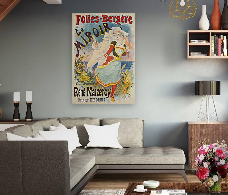 Folies-Bergère Le Miroir 1892 Poster by Jules Chéret Reproduction