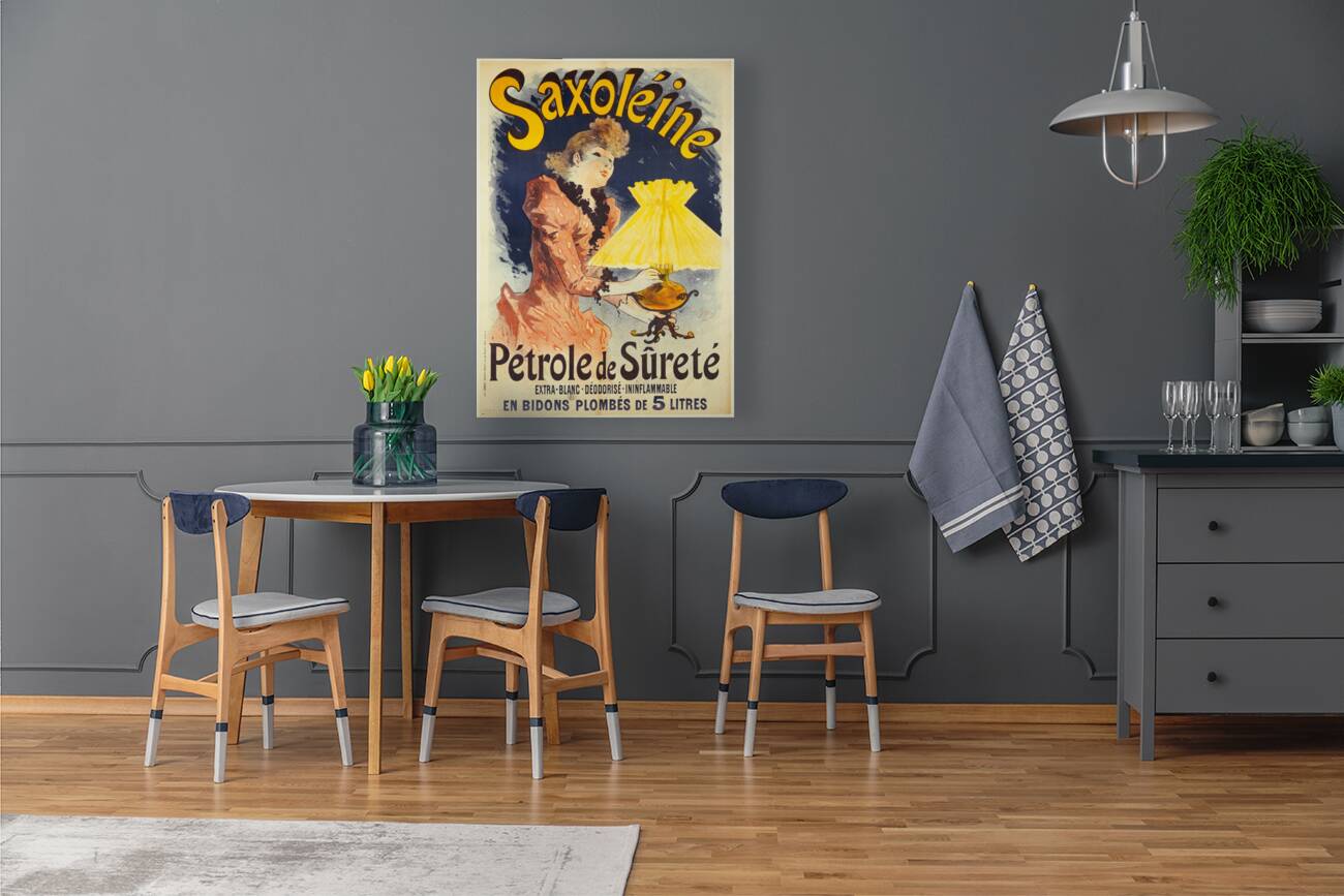 SaxoléinePétrole De Sûreté 1891 Poster by Jules Chéret Reproduction