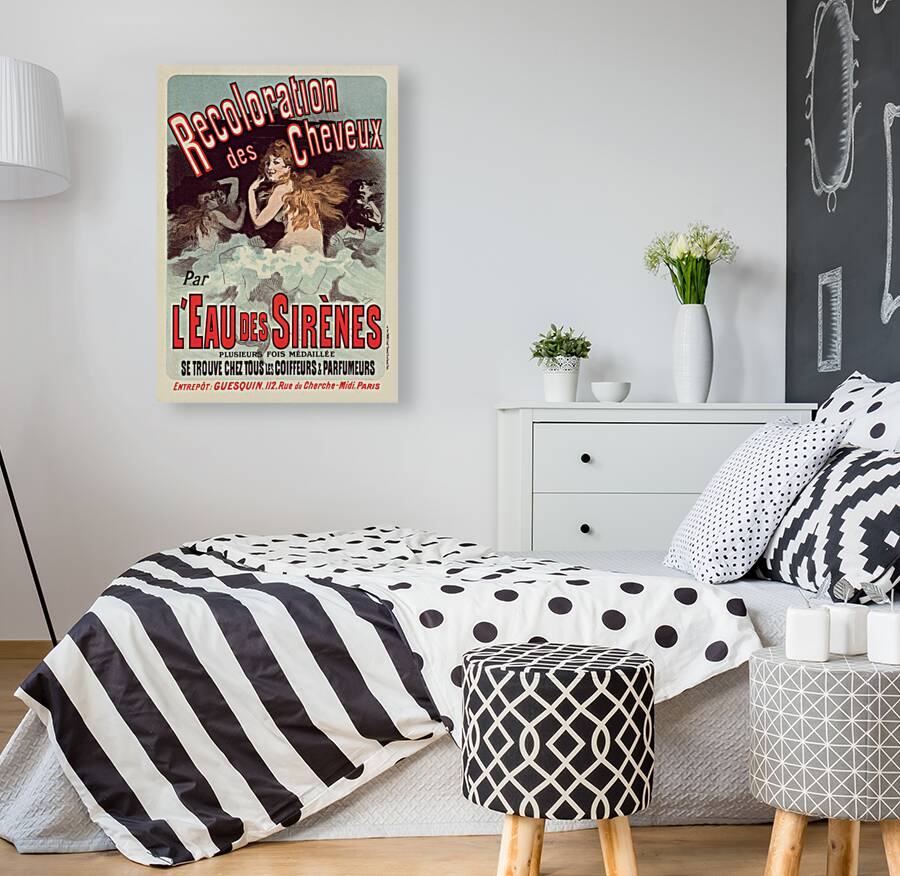 Eau De Sirènes 1900 Poster by Jules Chéret Reproduction