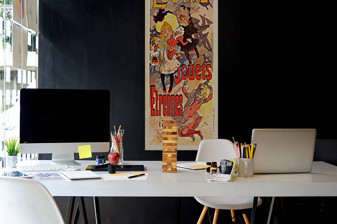 Magasins Du Louvre 1899 Poster by Jules Chéret Reproduction