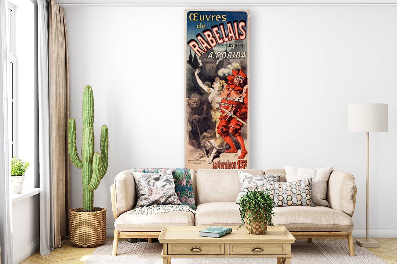 Œuvres De Rabelais 1885 Poster by Jules Chéret Reproduction