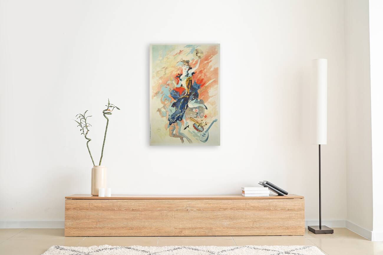 Allegory of Music 1891 Poster by Jules Chéret Reproduction