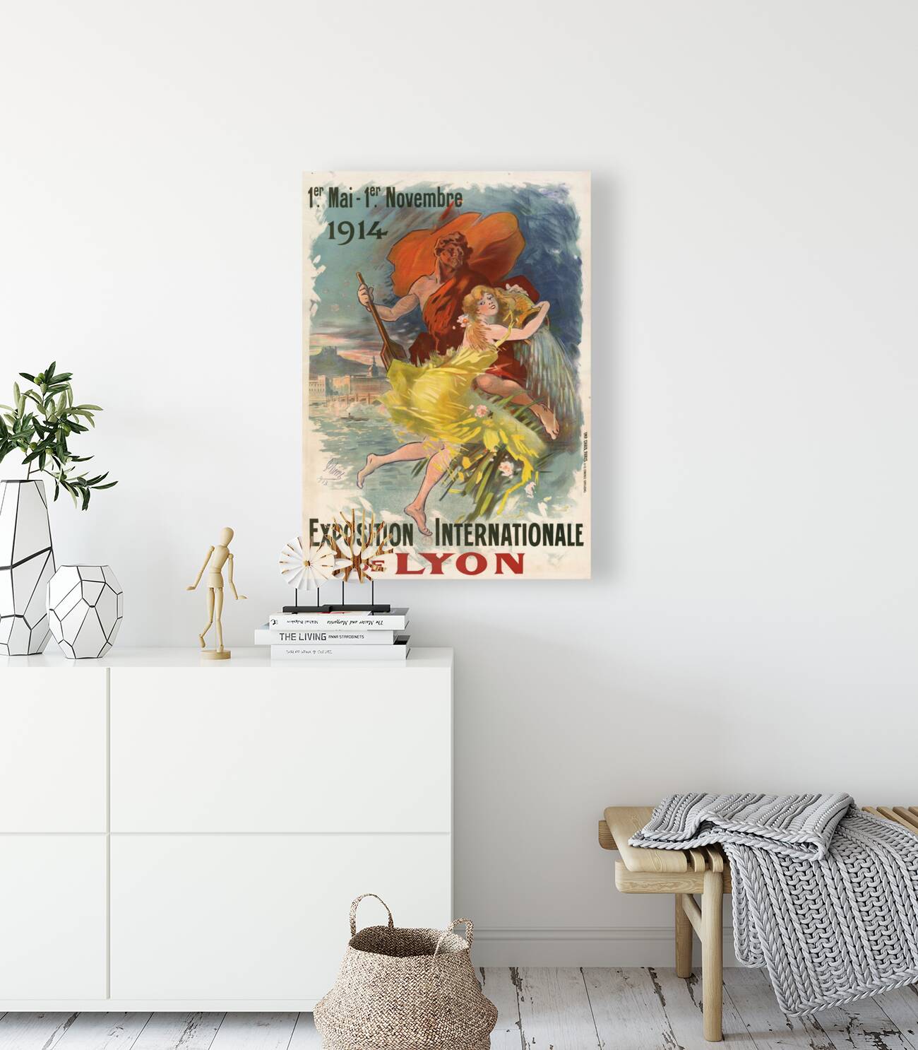 Exposition internationale de Lyon 1913 Poster by Jules Chéret Reproduction