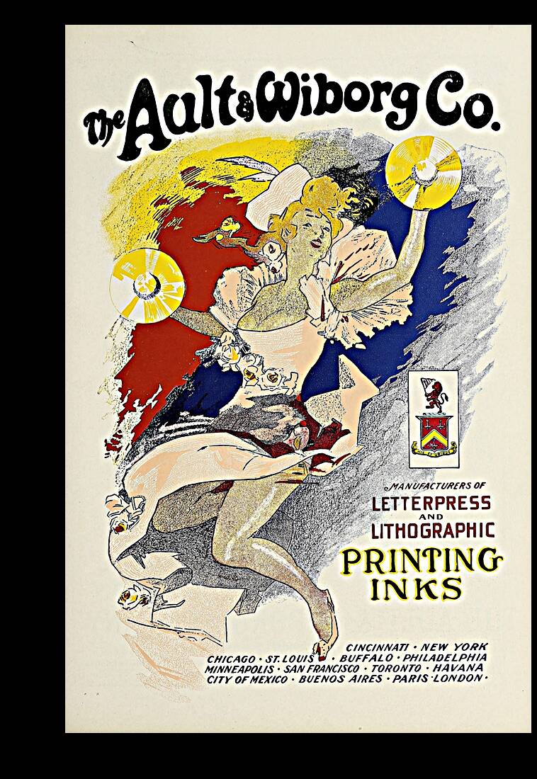 Ault and Wiborg Ad. 089 1890-1913 Poster by Jules Chéret Reproduction