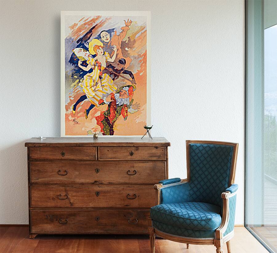 La Pantomime 1900 Illustration by Jules Chéret Reproduction