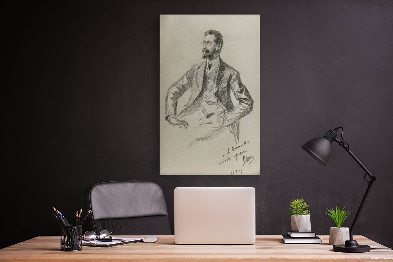 Portrait of Louis Vauxcelles 1909 Drawings by Jules Chéret Reproduction