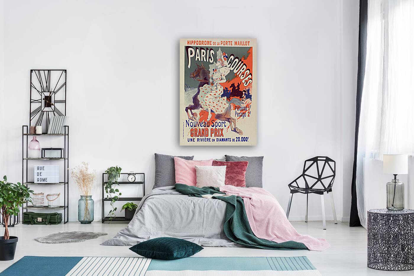 Paris-Courses 1897 Poster by Jules Chéret Reproduction