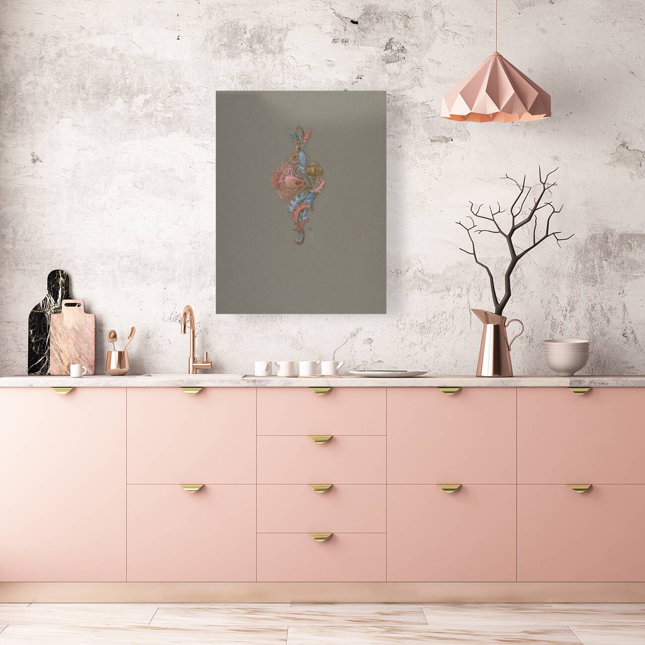 Design for a Pendant Illustration by Eugène Samuel Grasset Reproduction