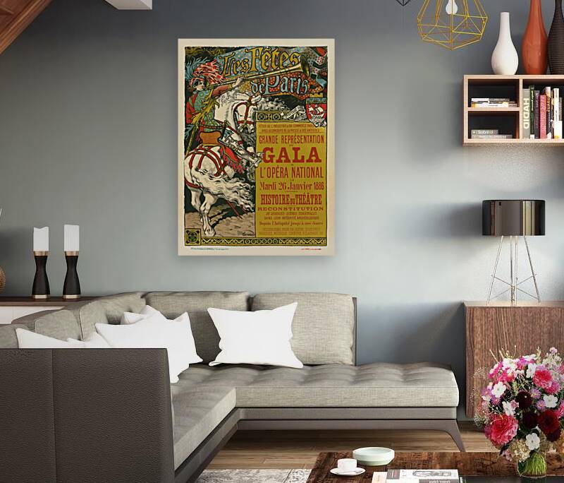 Fêtes De Paris 1897 Poster by Eugène Samuel Grasset Reproduction