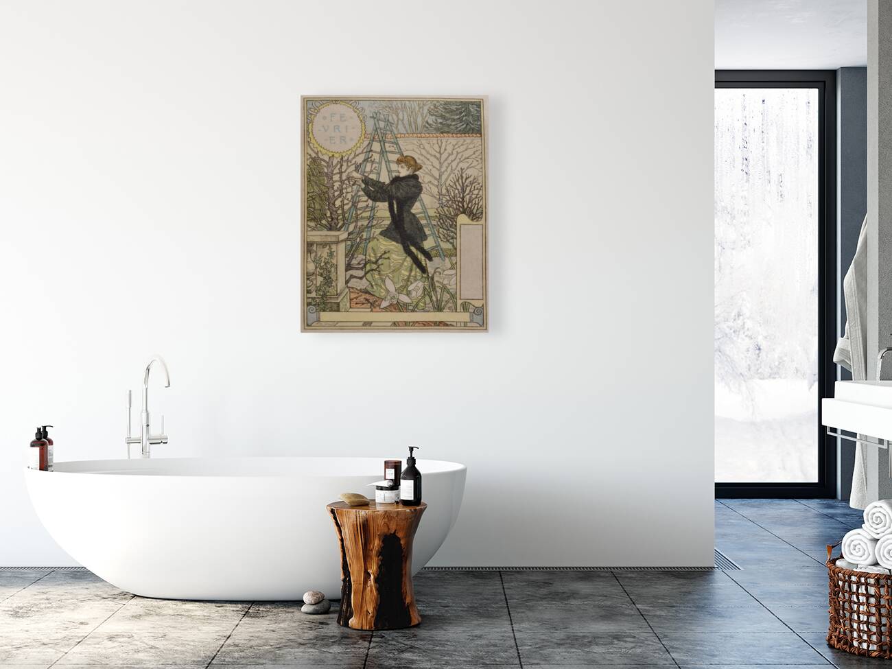 Février 1896-1898 Poster by Eugène Samuel Grasset Reproduction