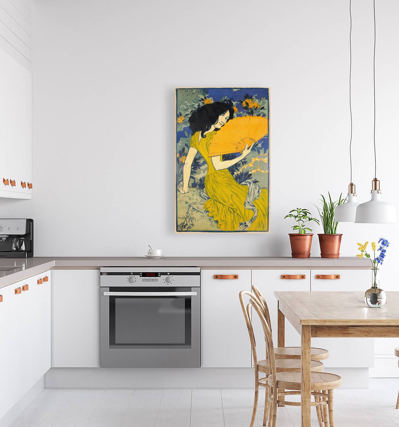 L’Éventail Illustration by Eugène Samuel Grasset Reproduction