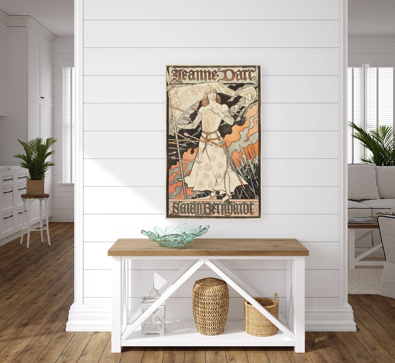 Jeanne d’Arc-Sarah Bernhardt 1889-1894 Poster by Eugène Samuel Grasset Reproduction