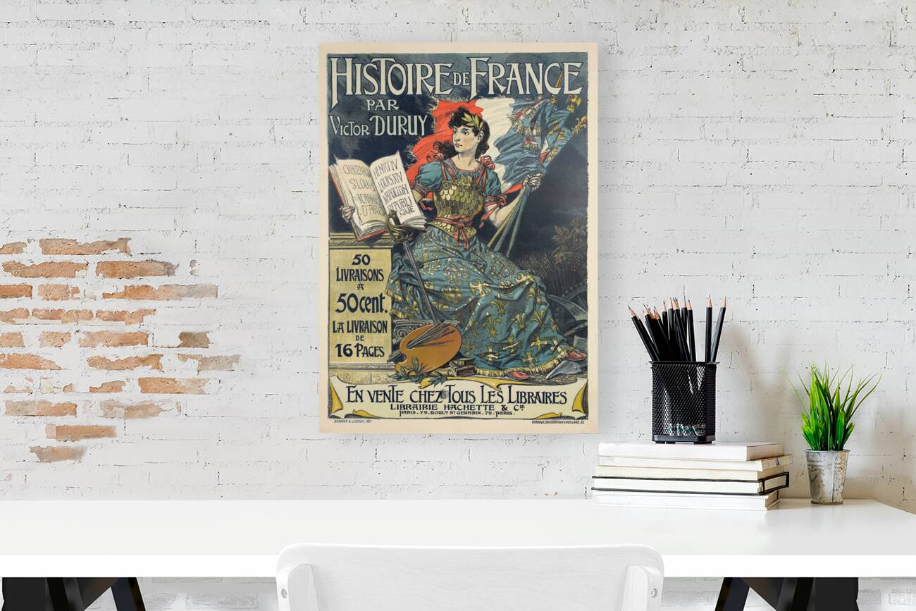 Histoire De France 1895 Poster by Eugène Samuel Grasset Reproduction