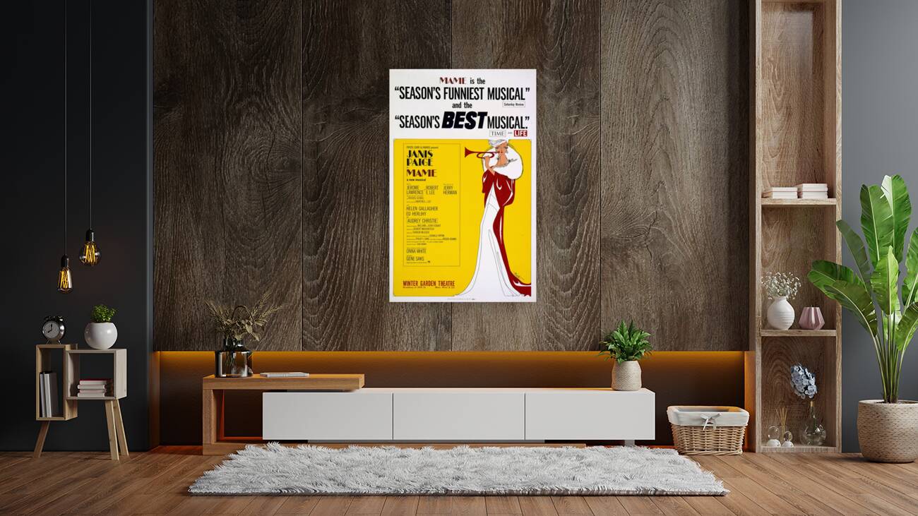 Mame 1965 Artcraft Lithograph Poster 1905–1970 Reproduction