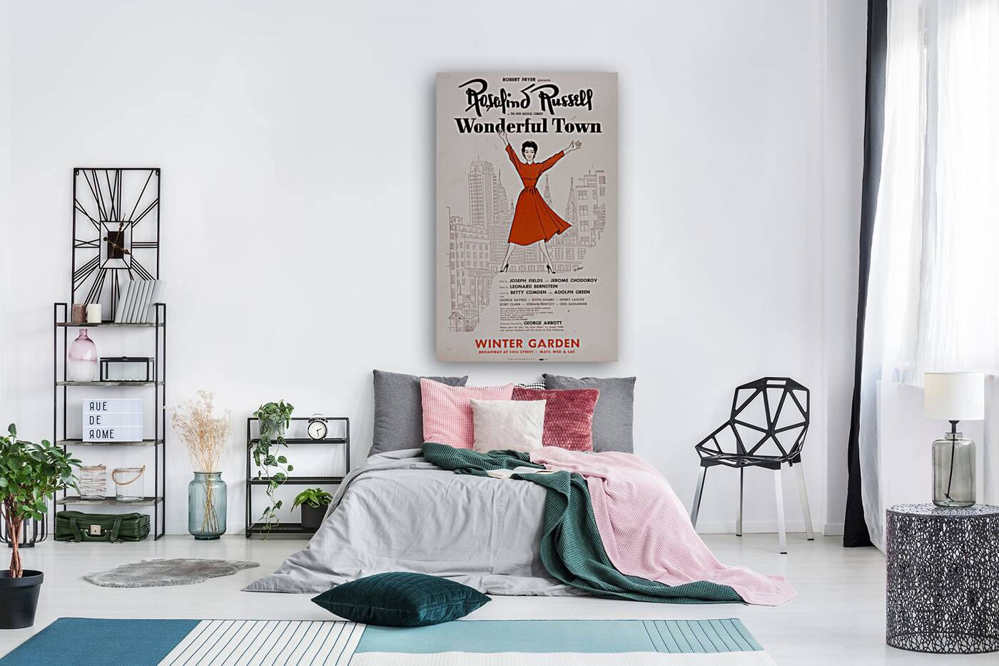 Rosalind Russell in the new musical comedy Wonderful Town 1953 Artcraft Lithograph Poster 1905–1970 Reproduction