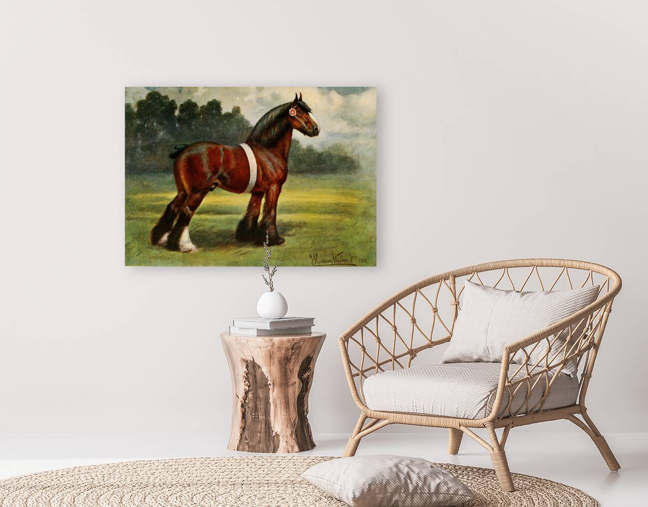 Shire Stallion Halstead Royal Duke John Hanson Walker Jr. English 1844-1933 Reproduction