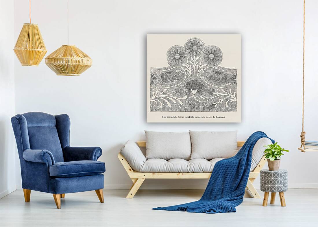 Modern Mexican designs. 1888 edition Lornement Polychrome by Albert Racine 1825–1893. Reproduction