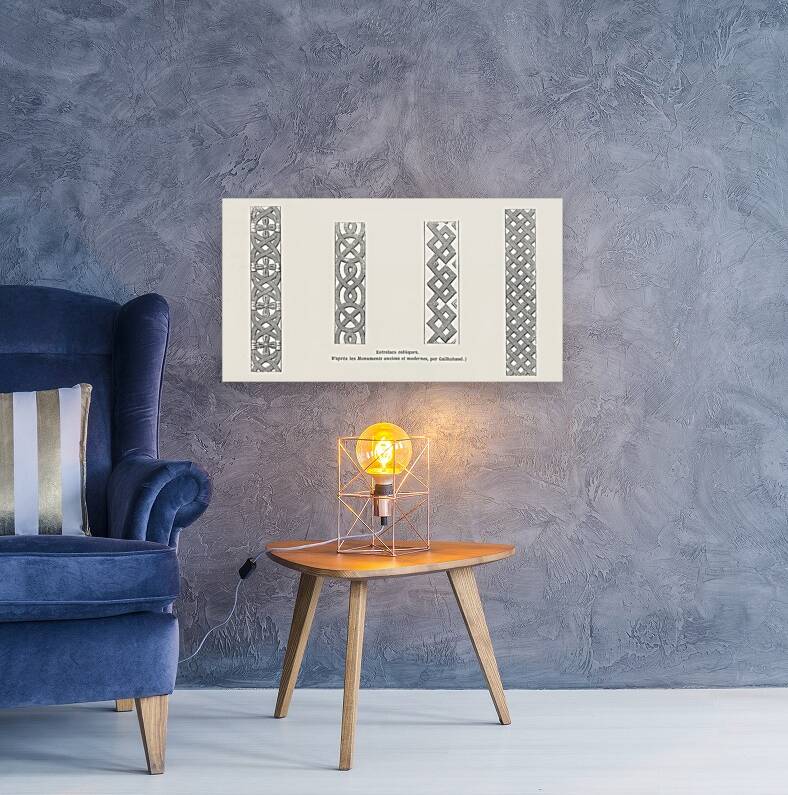 Antique illustration. 1888 edition Lornement Polychrome by Albert Racine 1825–1893. Reproduction