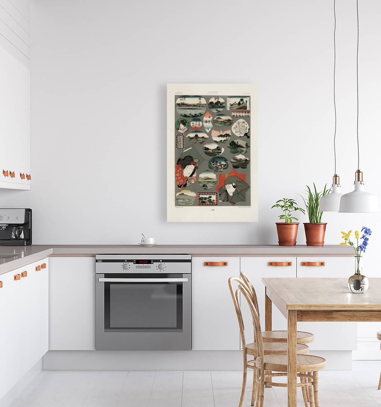 Japan pattern Lornement Polychrome 1888 by Albert Racinet 1825-1893. 1888 edition. Reproduction