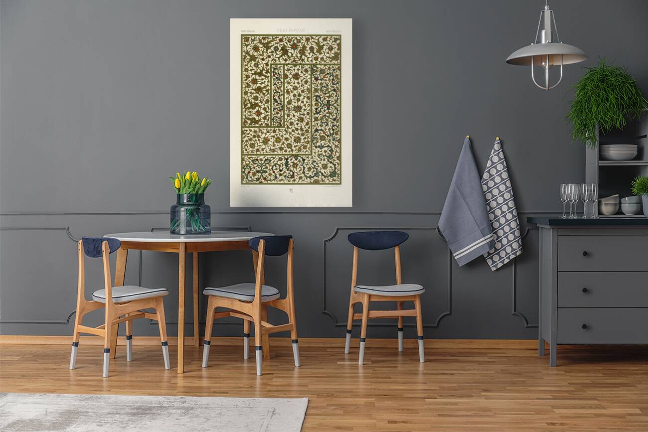 Indo-Persian pattern. 1888 edition Lornement Polychrome by Albert Racine 1825–1893. Reproduction