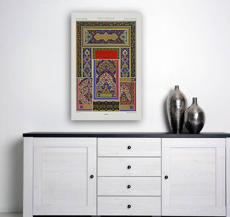 Indo-Persian pattern. 1888 edition Lornement Polychrome by Albert Racine 1825–1893. Reproduction