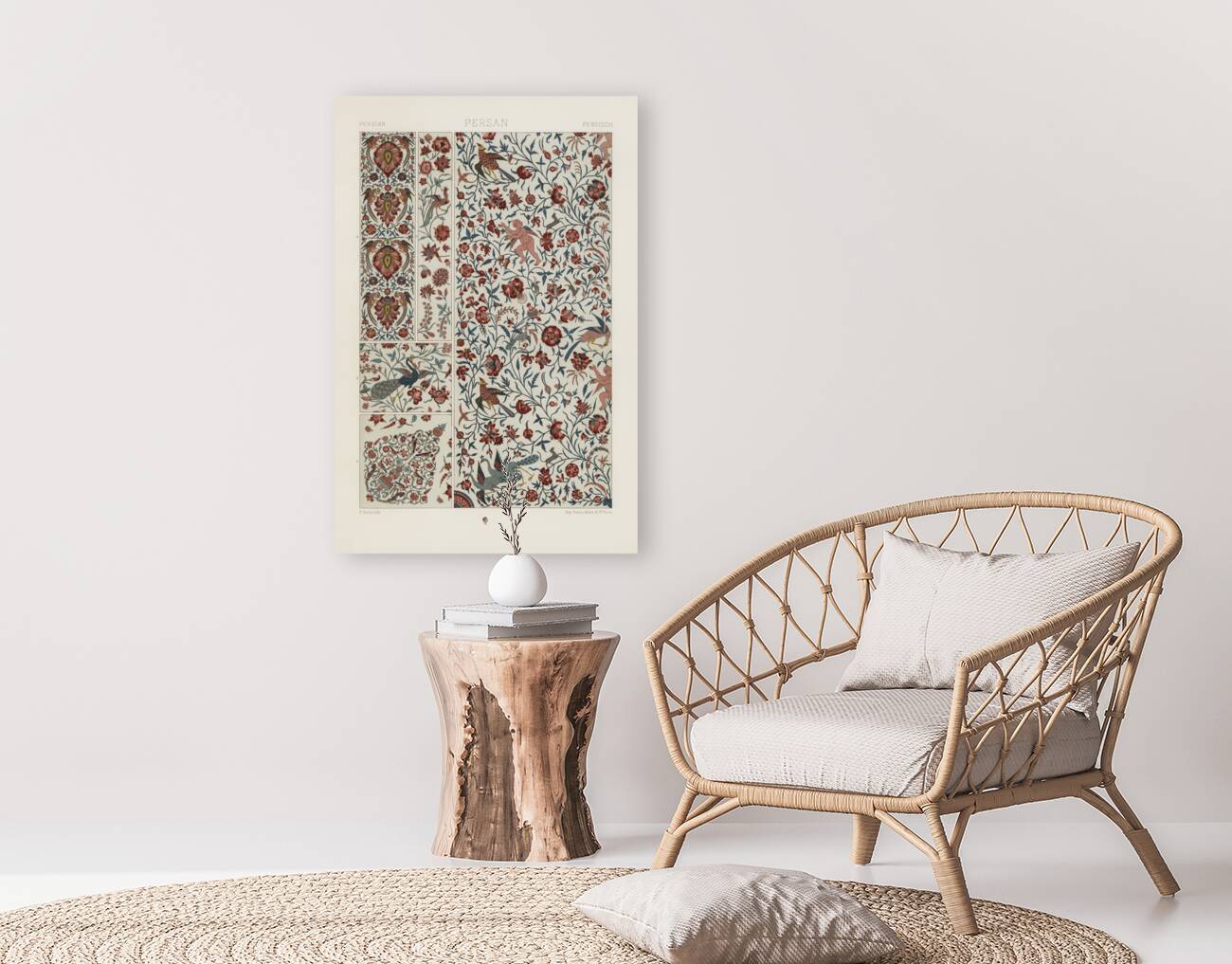 Persian pattern Lornement Polychrome 1888 by Albert Racinet 1825-1893. 1888 edition. Reproduction