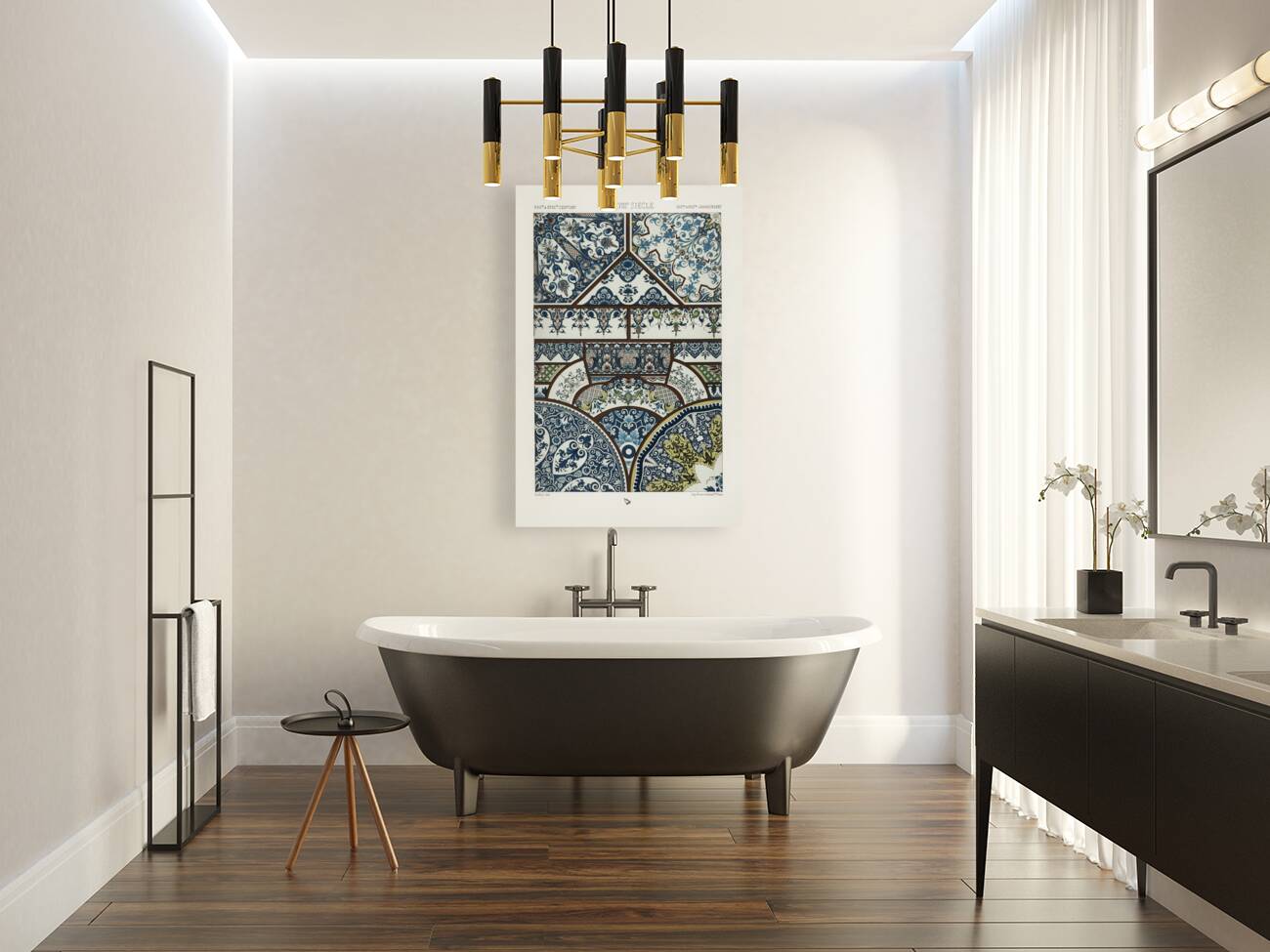 17th and 18th Century pattern. 1888 edition Lornement Polychrome by Albert Racine 1825–1893. Reproduction