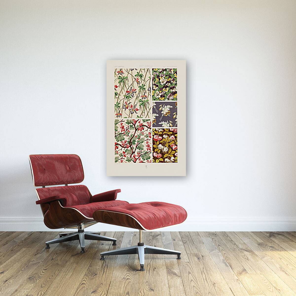 19th Century pattern Lornement Polychrome 1888 by Albert Racinet 1825&ndash1893. 1888 edition. Reproduction