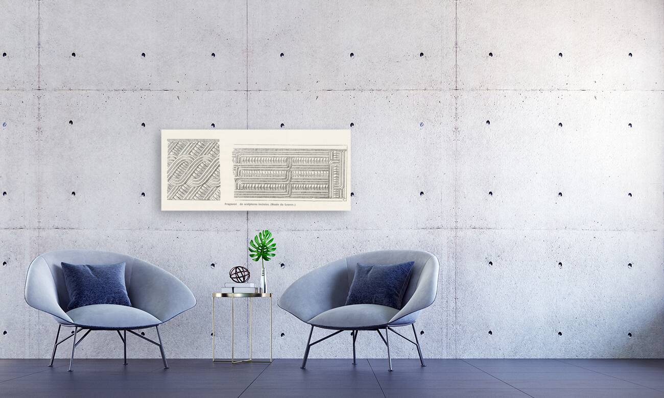 Incised design. 1888 edition Lornement Polychrome by Albert Racine 1825–1893. Reproduction